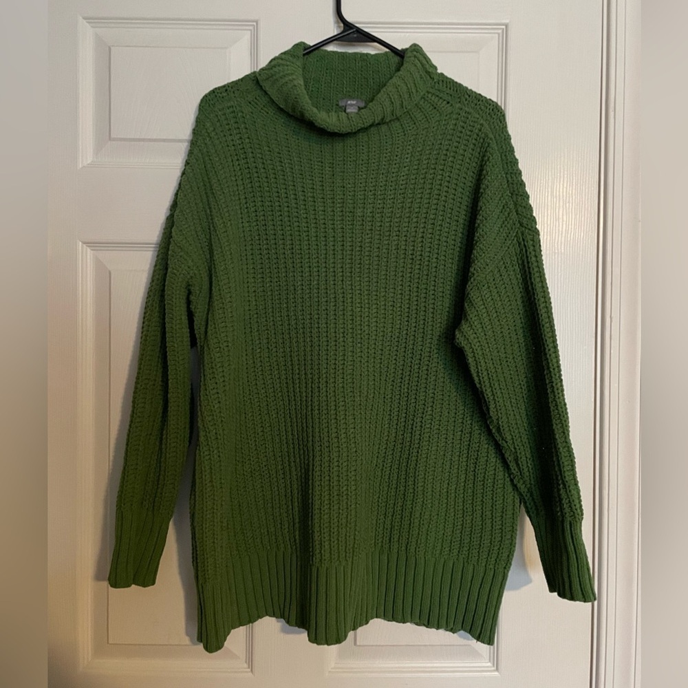 Aerie Women’s Green Chunky Knit Turtleneck Sweater size XS